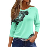 Women's fashion casual long-sleeved T-shirt for ladies T-shirt