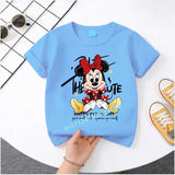 Mickey Minnie Summer Children's Pure Cotton Short-Sleeved