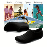 1 Pair of Unisex Quick-Dry Aqua Socks Swim Beach Barefoot Yoga Exercise Sport Wear