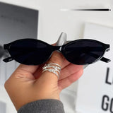 Women's Leopard Retro Oval Sunglasses Small Frame UV Eyewear
