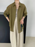 2023 New Autunm loose casual Lyocell shirt,Spring oversize Split back lightweight cardigan jacket Korean street sunscreen shirt