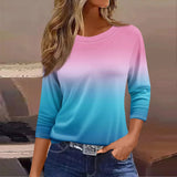 Women's fashion casual long-sleeved T-shirt for ladies T-shirt