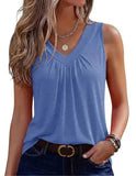Fashionable Floral Print V-Neck Tank Top Women's Summer Shirt