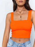 Sleeveless Summer Crop Top White Women Black Casual T Shirt
