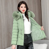 Casual Thickened Women's Parkas: Fashion High-Quality, Fashionable, Washable, Warm, Short Overcoat With Hoodie