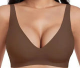 Women's Underwear Wire-Free Seamless Deep-V Full-Cup Bra