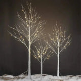 Warm White LED Birch Tree Lights Battery Powered Holiday Decor