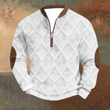 Men's Half Zip Stand Collar Sweatshirt Long Sleeve Casual Pullover