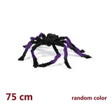 Huge Black Plush Spider Halloween Props (50-200cm Decor for Party Web)
