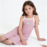Girls Sleeveless Ruffle Nightdress Kids Pajama Dress