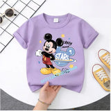 Mickey Minnie Summer Children's Pure Cotton Short-Sleeved