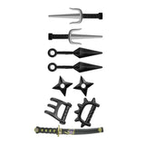 Kids Ninja Samurai Costume Set with Toy Sword Halloween Cosplay Outfit