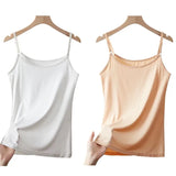 Cotton Feel Solid Sling Camisole Women's Crop Top Sleeveless