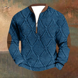Men’s Cotton Stand Collar Sweatshirt – Warm Long Sleeve Winter Top