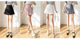 Women Pleated Skirts Summer High Waist Zipper JK Mini Skirts