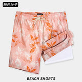 Loose Men's Surfing Beach Pants Double Layer  for Summer