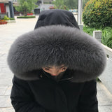 100% Natural Real Fox Fur Collar Fashion Scarves For Ladies Coat Jacket Winter Fur Scarf Black White Shawl