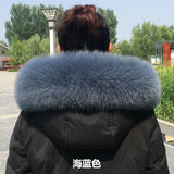 100% Natural Real Fox Fur Collar Fashion Scarves For Ladies Coat Jacket Winter Fur Scarf Black White Shawl