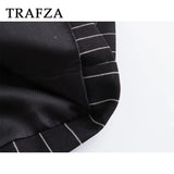 TRAFZA 2024 Spring Summer Office Lady Blazers Fashion Chic Casual Solid Single Breasted Elegant Oversized Shrug Women Blazers