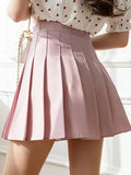 Women Pleated Skirts Summer High Waist Zipper JK Mini Skirts