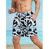 3D Funny Leopard Camouflage-Print Beach Shorts For Men