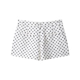 Women's Polka Dot Turtleneck Zipper Jacket with Pockets