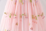 Toddler Girls Princess Tulle Dress Puff Sleeve Tutu Dress