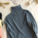 Women’s Ribbed Turtleneck Sweater Long Sleeve Warm Knit