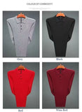 100% Pure Wool Winter Warm Soft Pullover Men's Business Lapel Knitwear Casual Solid Color Long Sleeve Polo Shirt Office