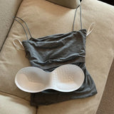 Women's Built-In Bra Spaghetti Strap Summer Camisole Top