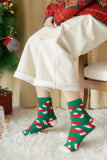 Christmas coral fleece warm and thick winter socks snowman floor socks