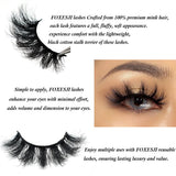 FOXESJI Makeup Eyelashes 3D Mink Eye Lashes Fluffy Soft Wispy Natural Lashes Extension Reusable Fake Lashes False Eyelashes