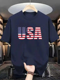 Men's summer fashion casual round-neck short-sleeved T-shirt
