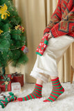 Christmas coral fleece warm and thick winter socks snowman floor socks