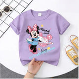 Mickey Minnie Summer Children's Pure Cotton Short-Sleeved