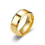 Simple 8mm Rings Titanium Stainless Steel Rings For Men Women Matte Brushed