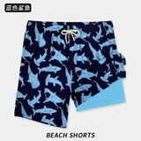 Loose Men's Surfing Beach Pants Double Layer  for Summer