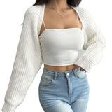 Women's Ribbed Knit Cardigan Sweater Coat Shoulder Wrap