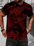 3d Print Design Men's T-Shirt, Summer Outdoor Short Sleeve