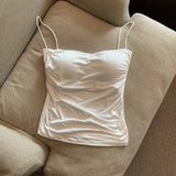 Women's Built-In Bra Spaghetti Strap Summer Camisole Top