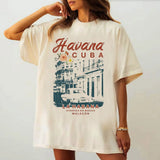 Cuba T-Shirt Women's Harajuku Classic Gothic Trendy Top Tees