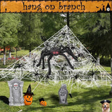 Huge Black Plush Spider Halloween Props (50-200cm Decor for Party Web)