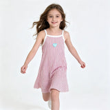 Girls Sleeveless Ruffle Nightdress Kids Pajama Dress