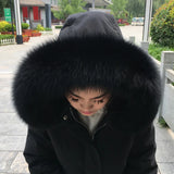 100% Natural Real Fox Fur Collar Fashion Scarves For Ladies Coat Jacket Winter Fur Scarf Black White Shawl