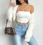 Women's Ribbed Knit Cardigan Sweater Coat Shoulder Wrap