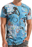 Hot-selling t-shirts for men graffiti pattern casual fashion