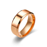 Simple 8mm Rings Titanium Stainless Steel Rings For Men Women Matte Brushed