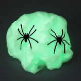 Halloween Glow in Dark Fake Cobwebs, Spider-Stretchy Spooky Web Decor