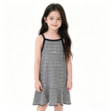 Girls Sleeveless Ruffle Nightdress Kids Pajama Dress