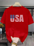 Men's summer fashion casual round-neck short-sleeved T-shirt